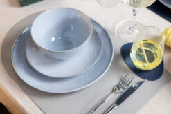 Jay Hill Placemat - Vegan Leer - Grijs / Blauw - Bread - Dubbelzijdig - 44 X 30 Cm -Speciaalzaken Voor Keukengerei 10 Jay hill servies stripes 03 1