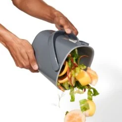 OXO Good Grips Afvalemmer Grijs 3 Liter -Speciaalzaken Voor Keukengerei 13295900 Compostemmer3LiterGrijs5 5