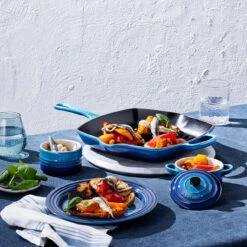 Le Creuset Grillpan Signature - Azure - 26 X 26 Cm - Geëmailleerde Anti-aanbaklaag -Speciaalzaken Voor Keukengerei 20183262200422 alt4