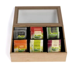 Sakura Tea Theedoos - Hout - 6-vaks - Met Fluweel - 24 X 16 Cm -Speciaalzaken Voor Keukengerei 3 6 vaks 7