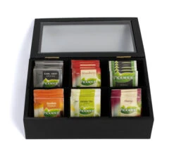 Sakura Tea Theedoos - Zwart - 6-vaks - Met Fluweel - 24 X 16 Cm -Speciaalzaken Voor Keukengerei 3 6 vaks 8