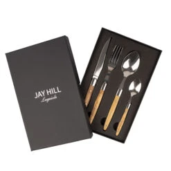 Jay Hill Bestekset Laguiole - Olijfhout - 4-delig -Speciaalzaken Voor Keukengerei 4 8720812849636 2