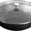 Staub Wokpan - Zwart - ø 30 Cm / 4.4 Liter - Geëmailleerde Anti-aanbaklaag -Speciaalzaken Voor Keukengerei 40501 470 5 1