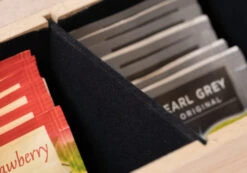 Sakura Tea Theedoos - Hout - 6-vaks - Met Fluweel - 24 X 16 Cm -Speciaalzaken Voor Keukengerei 5 detail 6 lang hout 2