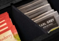 Sakura Tea Theedoos - Zwart - 6-vaks - Met Fluweel - 24 X 16 Cm -Speciaalzaken Voor Keukengerei 5 detail 6 lang zwart 2