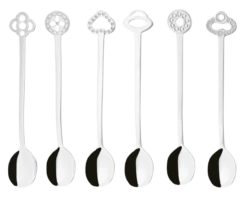 Sambonet Koffielepels Party Items Zilver 6 Stuks