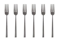 Sambonet Gebaksvorkjes Rock Zwart 6 Stuks