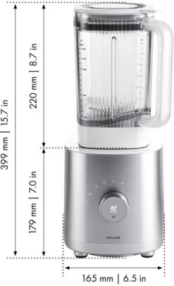 Zwilling Blender Enfinigy - 1.4 Liter - 1200 W - Zilver/Wit -Speciaalzaken Voor Keukengerei 53002 000 0 10