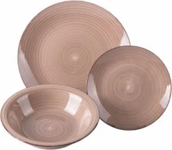 Villa D'Este Serviesset Baita - Chocolate - 12-delig / 4 Personen -Speciaalzaken Voor Keukengerei 5911820 d