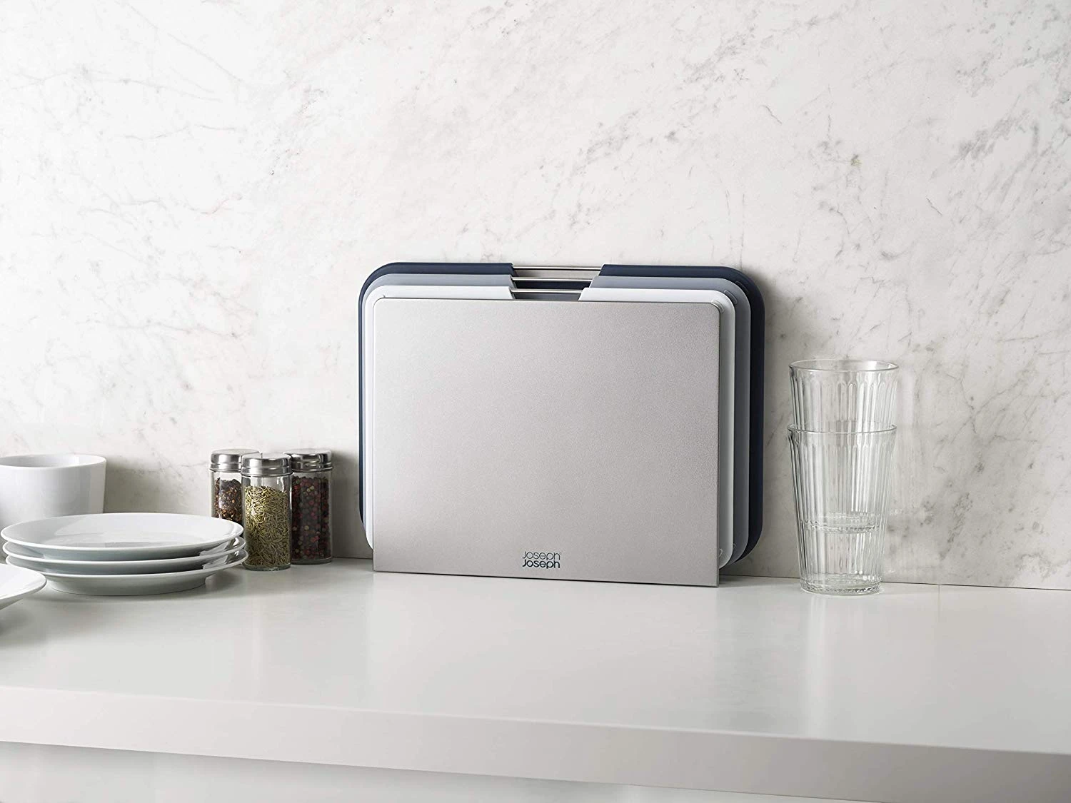 Joseph Joseph 3-delige Snijplankenset Met Houder - Nest Boards - Groot - Grijs 5 Joseph Joseph 3-delige Snijplankenset Met Houder - Nest Boards - Groot - Grijs - Afbeelding 3