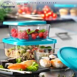 Bormioli Rocco Vershoudbakje Frigoverre - Glas - Blauw 22 X 22 X 8 Cm / 3.3 Liter -Speciaalzaken Voor Keukengerei 7751 2