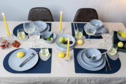 Jay Hill Placemats - Vegan Leer - Grijs / Blauw - Bread - Dubbelzijdig - 44 X 30 Cm - 6 Stuks 13 Jay Hill Placemats - Vegan Leer - Grijs / Blauw - Bread - Dubbelzijdig - 44 X 30 Cm - 6 Stuks -Speciaalzaken Voor Keukengerei 8 Jay hill servies stripes 11