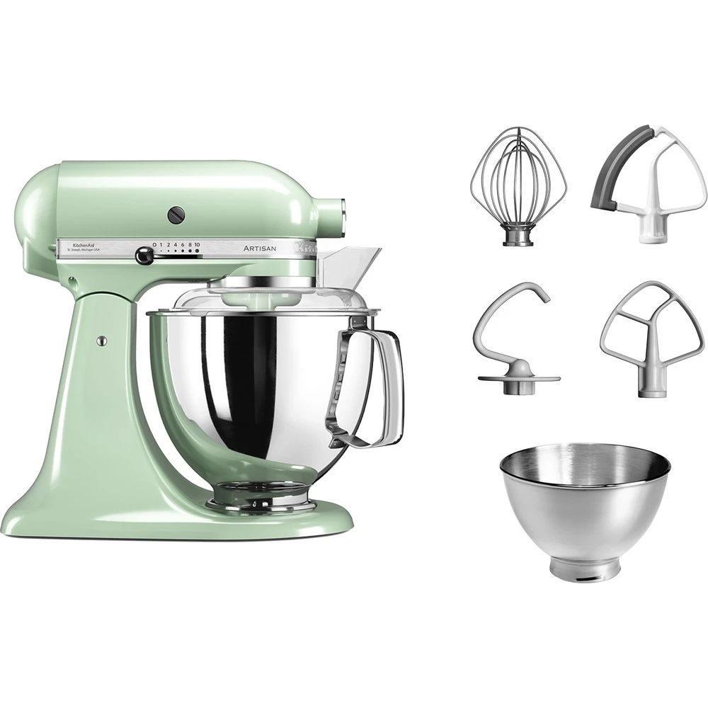 KitchenAid Keukenmachine Artisan - Kantelbare Kop - Pistache - 4.8 Liter - 5KSM175PSEPT 4 KitchenAid Keukenmachine Artisan - Kantelbare Kop - Pistache - 4.8 Liter - 5KSM175PSEPT - Afbeelding 2