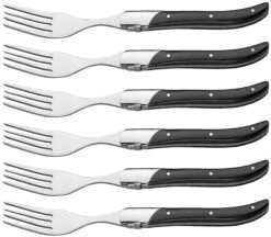 Jay Hill Steakvorken Laguiole - Zwart - 6 Stuks -Speciaalzaken Voor Keukengerei 8720364450885 1