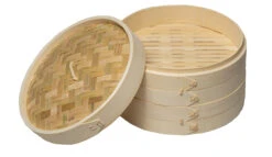 Sareva Stoommandje - Bamboe - 2-laags - ø 25 Cm -Speciaalzaken Voor Keukengerei 8720364451042 4