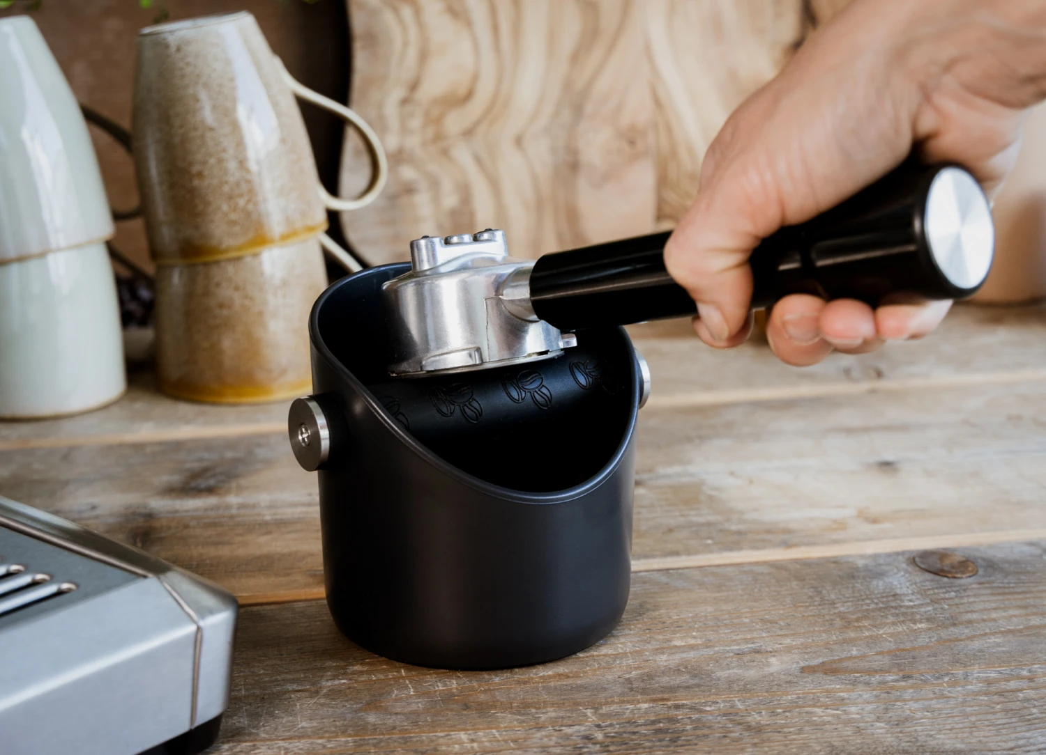 Jay Hill Uitklopbak Koffie Espresso Zwart RVS 4 Jay Hill Uitklopbak Koffie Espresso Zwart RVS - Afbeelding 2