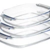 Sareva Ovenschalen - Hittebestendig Glas - 2 / 2.7 / 3.8 Liter - 3 Delige Set -Speciaalzaken Voor Keukengerei 8720364455279