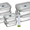 Sareva Vacuum Ovenschalen / Vershoudbakjes - Hittebestendig Glas - 8 Delige Set -Speciaalzaken Voor Keukengerei 8720364457549
