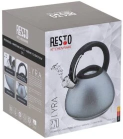 Resto Kitchenware Fluitketel Lyra - Zilver - 2.7 Liter -Speciaalzaken Voor Keukengerei 90605.4260403577325.ver09