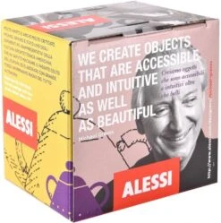 Alessi Suikerpot - Met Lepel - 9097 - Blauw - 200 Ml - Door Micheal Graves -Speciaalzaken Voor Keukengerei 9097 verpakking