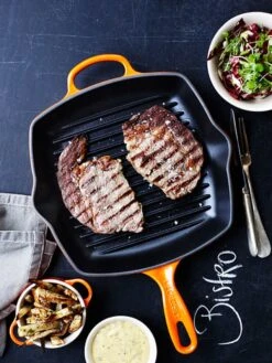 Le Creuset Grillpan Signature - Oranjerood - 26 X 26 Cm - Geëmailleerde Anti-aanbaklaag -Speciaalzaken Voor Keukengerei 9200000092682697 1