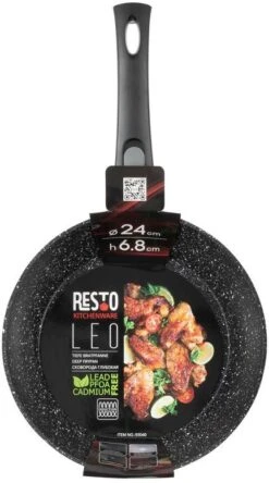 Resto Kitchenware Koekenpan Leo - ø 24 Cm - Standaard Anti-aanbaklaag -Speciaalzaken Voor Keukengerei 93040.4260403577806.ver40