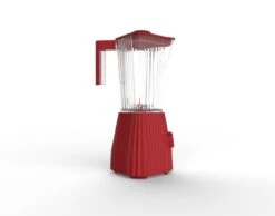 Alessi Blender Plissé - 5 Snelheden + Turbostand - Rood - Michele De Lucchi - 1.5 Liter - MDL09 R -Speciaalzaken Voor Keukengerei Alessi Blender1