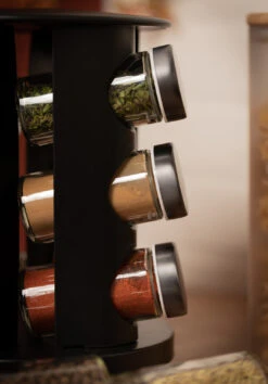 Blackwell Kruidenrek / Kruidencarrousel - Inclusief 12 Kruidenpotjes - Zwart -Speciaalzaken Voor Keukengerei COOK4394