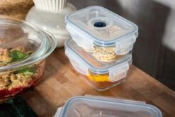 Sareva Vacuum Ovenschalen / Vershoudbakjes - Hittebestendig Glas - 3 Delige Set / 970 Ml + 1.7 Ltr -Speciaalzaken Voor Keukengerei Crumble in ovenschaal en vershoudbakjes 4 2