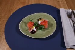 Jay Hill Placemats - Vegan Leer - Grijs / Blauw - Dubbelzijdig - ø 38 Cm - 6 Stuks -Speciaalzaken Voor Keukengerei EP2A3103 1