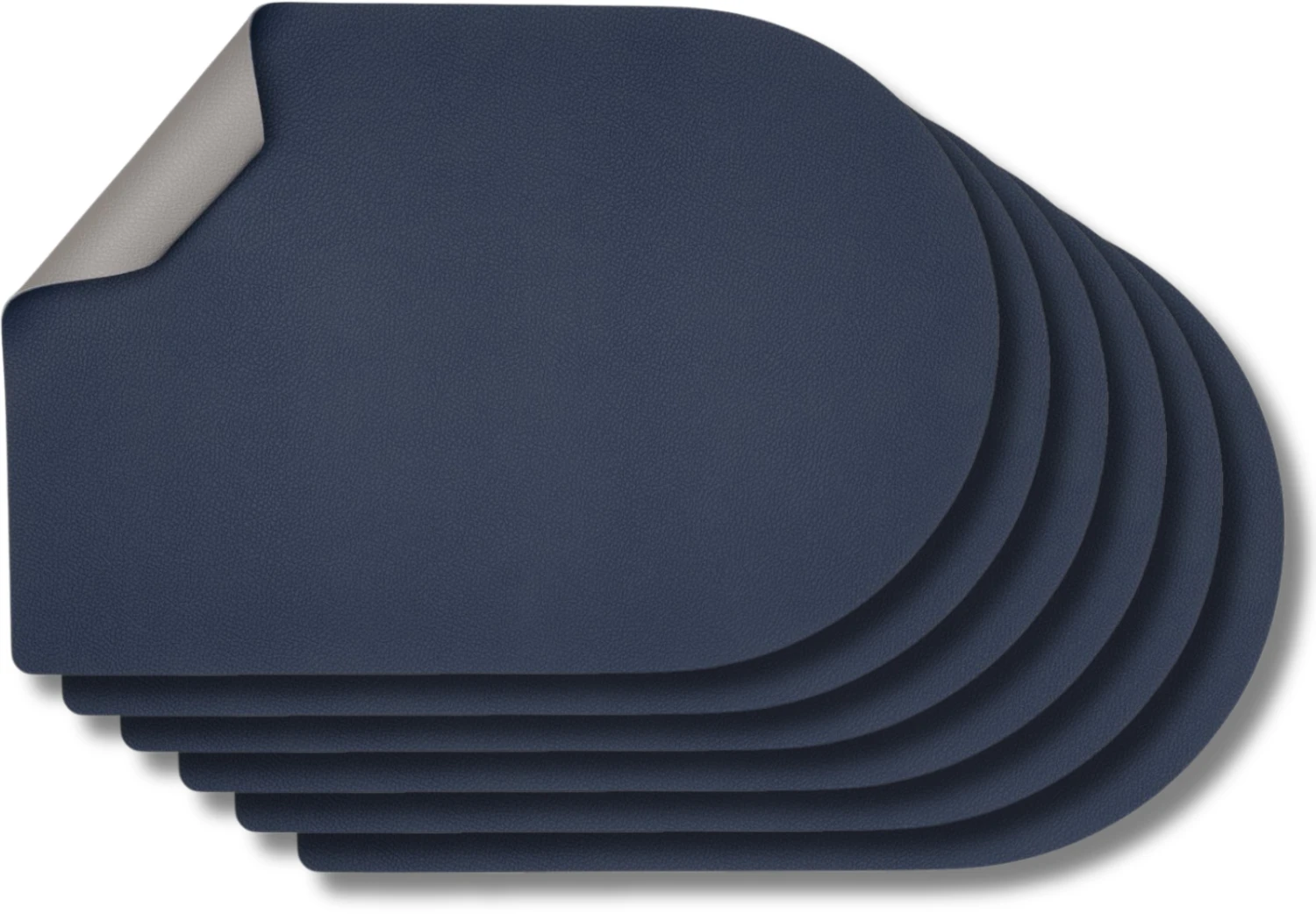 Jay Hill Placemats - Vegan Leer - Grijs / Blauw - Bread - Dubbelzijdig - 44 X 30 Cm - 6 Stuks 3 Jay Hill Placemats - Vegan Leer - Grijs / Blauw - Bread - Dubbelzijdig - 44 X 30 Cm - 6 Stuks