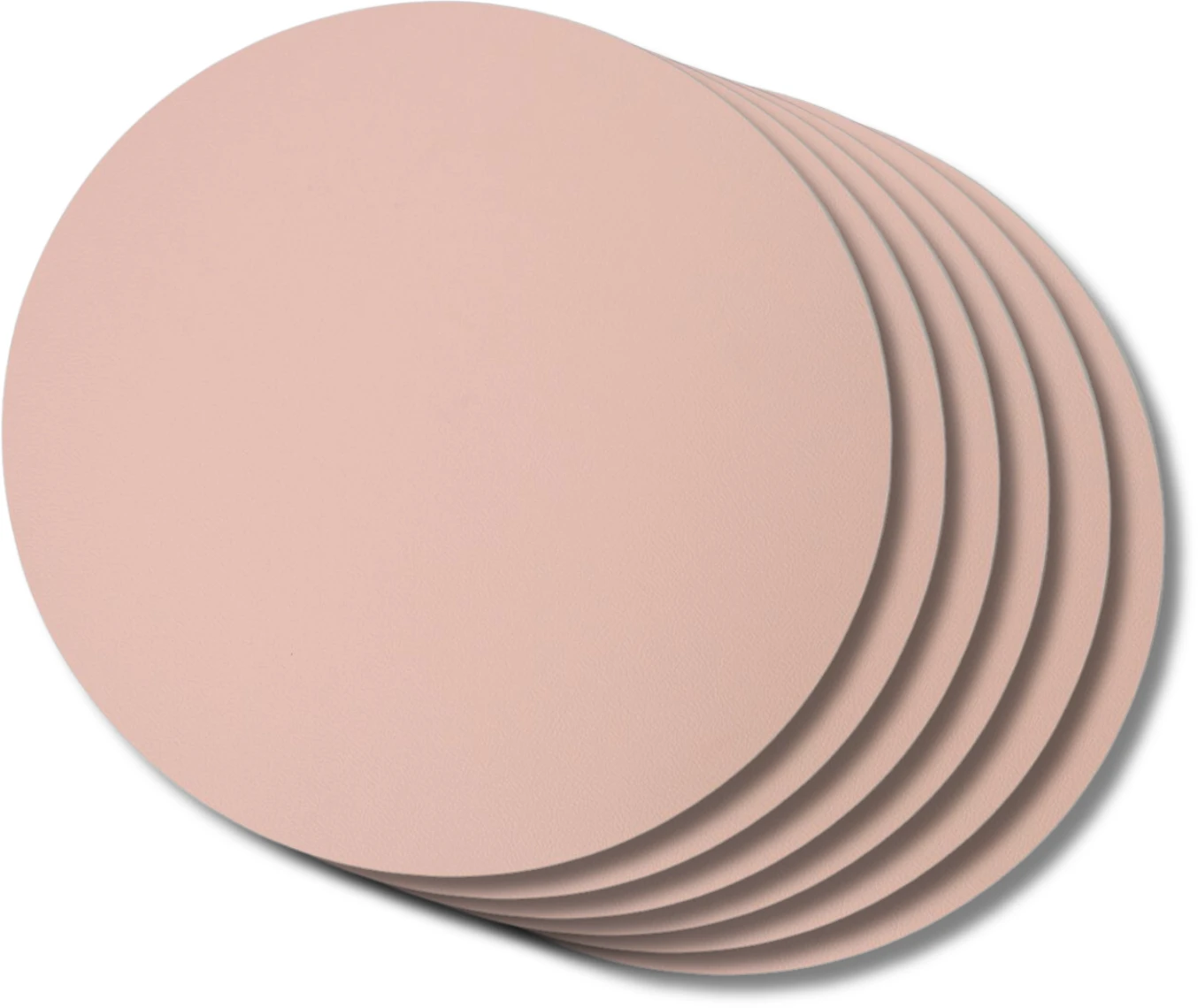 Jay Hill Placemats - Vegan Leer - Grijs / Roze - Dubbelzijdig - ø 38 Cm - 6 Stuks 3 Jay Hill Placemats - Vegan Leer - Grijs / Roze - Dubbelzijdig - ø 38 Cm - 6 Stuks