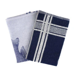 KOOK Theedoek Vis Blauw 50 X 70 Cm -Speciaalzaken Voor Keukengerei KOOK keukentextiel schorten ovenwanten 36
