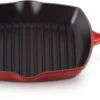 Le Creuset Grillpan Signature - Kersenrood - 26 X 26 Cm - Geëmailleerde Anti-aanbaklaag -Speciaalzaken Voor Keukengerei LC 20200506 HL PS FS 20183260600422 002