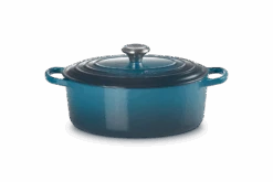 Le Creuset Braadpan Signature - Ovaal - Deap Teal - ø 29 Cm / 4.7 Liter -Speciaalzaken Voor Keukengerei LC 20210125 HL PS FS 21178296422430 001