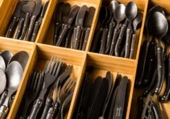 Laguiole Style De Vie Kaasmessenset Black Stonewash -Speciaalzaken Voor Keukengerei Laguiole kaasmessen black stonewasg sf kl 5