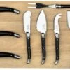 Laguiole Style De Vie Kaasmessenset - 9-Delig -Speciaalzaken Voor Keukengerei Laguiole kaasplank met 8 kaasmessen zwart pr gr 1