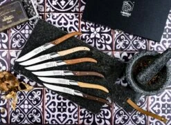 Laguiole Style De Vie Steakmessen Luxury Line 6 Stuks -Speciaalzaken Voor Keukengerei Luxury line steakmessen gemengd hout sf gr 3