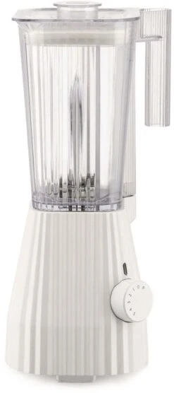 Alessi Blender Plissé - 5 Snelheden + Turbostand - Wit - Michele De Lucchi - 1.5 Liter - MDL09 W
