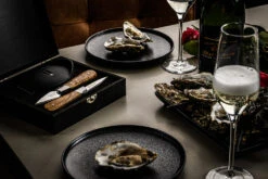 Laguiole Style De Vie Oestermessen Met Oesterhouder Luxury Line Olijfhout -Speciaalzaken Voor Keukengerei OesterOliveGift 2