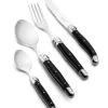 Laguiole Style De Vie Bestekset Premium Line - Zwart - 24 Delig / 6 Personen -Speciaalzaken Voor Keukengerei PrCouvZwart