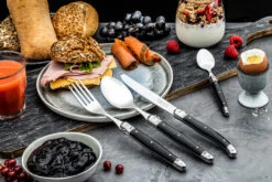 Laguiole Style De Vie Bestekset Premium Line - Zwart - 24 Delig / 6 Personen -Speciaalzaken Voor Keukengerei PrCouvZwart 3