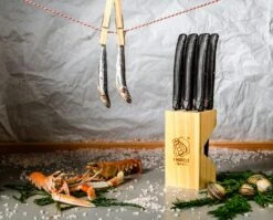 Laguiole Style De Vie Steakmessen Premium Line Black Stonewash 6 Stuks -Speciaalzaken Voor Keukengerei Premium Line steakmessen black stonewash sf gr 1