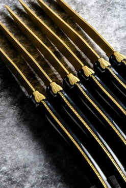 Laguiole Style De Vie Steakmessen Prestige Line Goud - 6 Stuks -Speciaalzaken Voor Keukengerei PresSteakGoudZw 2