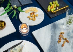 Jay Hill Dienblad - Met Handvatten - Marmer - Grijs - 30 X 20 Cm -Speciaalzaken Voor Keukengerei Serveerplank Grijs 7 2