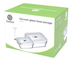 Sareva Vacuum Ovenschalen / Vershoudbakjes - Hittebestendig Glas - 3 Delige Set / 970 Ml + 1.7 Ltr -Speciaalzaken Voor Keukengerei Set Of 2 Current View