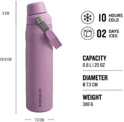 Stanley Waterfles The Aerolight IceFlow Fast Flow - Lilac - 600 Ml -Speciaalzaken Voor Keukengerei TheAerolight IceFlow WaterBottleFastFlow 0.6L USPsd Thermals 720x