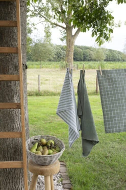 Walra Keukendoeken Set Cubes Uni, Stripes & Blocks Legergroen 50 X 70 Cm - 3 Stuks -Speciaalzaken Voor Keukengerei WALRA TT DRYWITH SET 50X70 ARMYGREEN SF