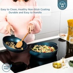 Westinghouse Hapjespan Performance - Bravery Blue - ø 32 Cm / 5.8 Liter - Standaard Anti-aanbaklaag 15 Westinghouse Hapjespan Performance - Bravery Blue - ø 32 Cm / 5.8 Liter - Standaard Anti-aanbaklaag -Speciaalzaken Voor Keukengerei WCCC0095L28BL 4 1