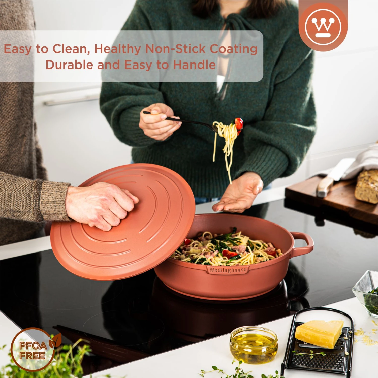 Westinghouse Hapjespan Performance - Rebel Red - ø 28 Cm / 4.1 Liter - Standaard Anti-aanbaklaag 7 Westinghouse Hapjespan Performance - Rebel Red - ø 28 Cm / 4.1 Liter - Standaard Anti-aanbaklaag - Afbeelding 5